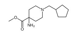 4-Piperidinecarboxylic acid, 4-amino-1-(cyclopentylmethyl)-, methyl ester结构式