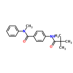4-[(2,2-Dimethylpropanoyl)amino]-N-methyl-N-phenylbenzamide结构式