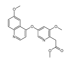 methyl 2-[3-methoxy-5-(6-methoxyquinolin-4-yl)oxypyridin-2-yl]acetate结构式