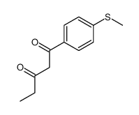 1-(4-methylsulfanylphenyl)pentane-1,3-dione结构式