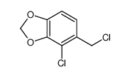 4-chloro-5-(chloromethyl)-1,3-benzodioxole结构式