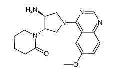 1-((3S,4S)-4-amino-1-(6-methoxyquinazolin-4-yl)pyrrolidin-3-yl)piperidin-2-one Structure