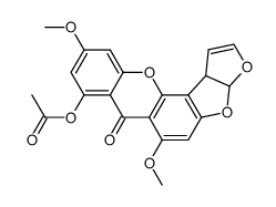 O-Acetyl-6-methoxy-sterigmatocystin结构式