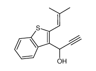 1-[2-(2-methyl-propenyl)-benzo[b]thiophen-3-yl]-prop-2-yn-1-ol结构式