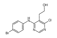 2-{4-[(4-bromophenyl)amino]-6-chloro-5-pyrimidinyl}ethanol结构式