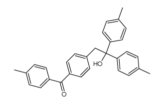 4-(2-hydroxy-2,2-di-p-tolylethyl)-4'-methylbenzophenone Structure