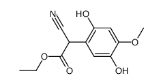 cyano-(2,5-dihydroxy-4-methoxy-phenyl)-acetic acid ethyl ester Structure