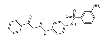 Benzoylessigsaeure-<4-(3-amino-benzol-sulfonylamino)-anilid> Structure