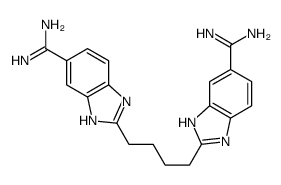 2-[4-(6-carbamimidoyl-1H-benzimidazol-2-yl)butyl]-3H-benzimidazole-5-carboximidamide结构式