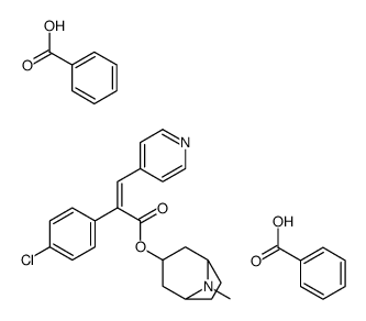 benzoic acid,(8-methyl-8-azabicyclo[3.2.1]octan-3-yl) (Z)-2-(4-chlorophenyl)-3-pyridin-4-ylprop-2-enoate结构式