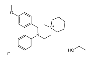 ethanol,N-[(4-methoxyphenyl)methyl]-N-[2-(1-methylpiperidin-1-ium-1-yl)ethyl]aniline,iodide Structure