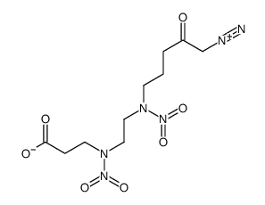 N-(2-((5-Diazo-4-oxopentyl)nitroamino)ethyl)-N-nitro-beta-alanine结构式