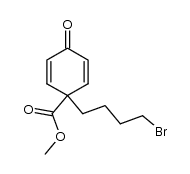 methyl 1-(4-bromobutyl)-4-ketocyclohexa-2,5-diene-1-carboxylate Structure