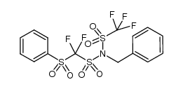 N-benzyl-N-(trifluoromethanesulfonyl)-(phenylsulfonyl)difluoromethanesulfonamide结构式