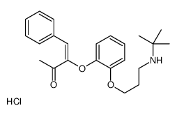 tert-butyl-[3-[2-[(Z)-3-oxo-1-phenylbut-1-en-2-yl]oxyphenoxy]propyl]azanium,chloride Structure