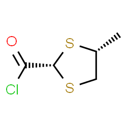 1,3-Dithiolane-2-carbonyl chloride, 4-methyl-, cis- (9CI) structure