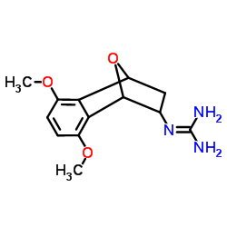 2-guanidino-5,8-dimethoxy-1,2,3,4-tetrahydro-1,4-epoxynaphthalene结构式