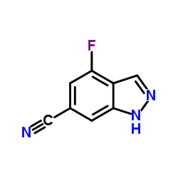 4-fluoro-1H-indazole-6-carbonitrile结构式