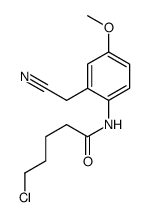 5-chloro-N-[2-(cyanomethyl)-4-methoxyphenyl]pentanamide Structure