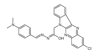 2-(2-chloroindolo[2,3-b]quinoxalin-6-yl)-N-[(E)-[4-(dimethylamino)phenyl]methylideneamino]acetamide Structure