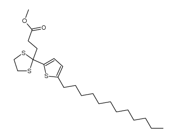 methyl 3-(2-(5-dodecylthiophen-2-yl)-1,3-dithiolan-2-yl)propanoate结构式