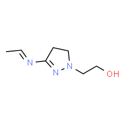 1H-Pyrazole-1-ethanol,3-(ethylideneamino)-4,5-dihydro- Structure