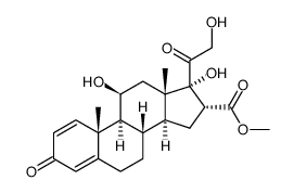 methyl 11,17,21-trihydroxy-3,20-dioxopregna-1,4-diene-16-carboxylate Structure