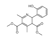 2-(2-Hydroxy-phenyl)-4,6-dimethyl-2,3-dihydro-pyridine-3,5-dicarboxylic acid dimethyl ester Structure