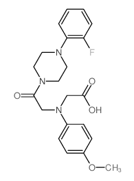 [{2-[4-(2-Fluorophenyl)piperazin-1-yl]-2-oxoethyl}(4-methoxyphenyl)amino]acetic acid Structure