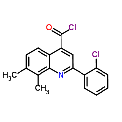 2-(2-Chlorophenyl)-7,8-dimethyl-4-quinolinecarbonyl chloride结构式