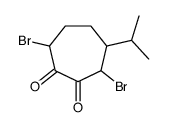 3,7-dibromo-4-propan-2-ylcycloheptane-1,2-dione结构式