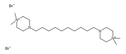 4-[10-(4,4-dimethylpiperazin-4-ium-1-yl)decyl]-1,1-dimethylpiperazin-1-ium,dibromide Structure