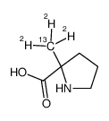 2-(trideuteriomethyl)pyrrolidine-2-carboxylic acid结构式