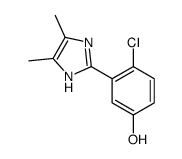 4-Chloro-3-(4,5-dimethyl-1H-imidazol-2-yl)phenol结构式