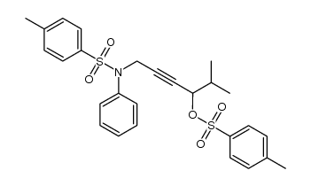 6-(N-phenyl-N-tosylamino)-2-methylhex-4-yn-3-yl 4-methylbenzenesulfonate结构式