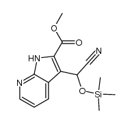 methyl 3-(cyano-(trimethylsilyloxy)methyl)-1H-pyrrolo[2,3-b]pyridine-2-carboxylate Structure