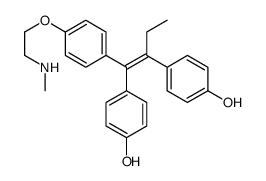 (E/Z)-4,4'-Dihydroxy-N-desmethyl Tamoxifen结构式