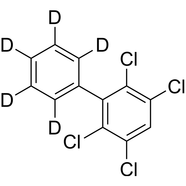 2,3,5,6-Tetrachloro-1,1'-biphenyl-d5 Structure