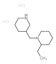 2-Ethyl-1-(3-piperidinylmethyl)piperidine dihydrochloride结构式