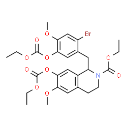 2(1H)-Isoquinolinecarboxylic acid,1-[[2-bromo-5-[(ethoxycarbonyl)oxy]-4-methoxyphenyl]methyl]-7-[(ethoxycarbonyl)oxy]-3,4-dihydro-6-methoxy-,ethyl picture