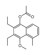 (2,3-diethyl-4-methoxy-5-methylnaphthalen-1-yl) acetate Structure