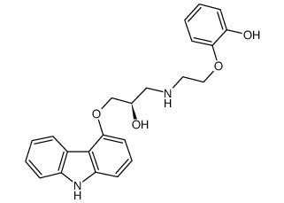 (r)-(+)-o-desmethylcarvedilol Structure