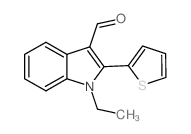 1-Ethyl-2-(2-thienyl)-1H-indole-3-carbaldehyde结构式