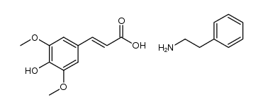 2-phenylethanamine (E)-3-(4-hydroxy-3,5-dimethoxyphenyl)acrylate结构式
