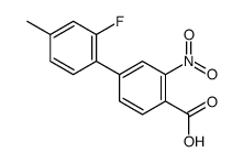 4-(2-fluoro-4-methylphenyl)-2-nitrobenzoic acid结构式