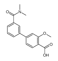 4-[3-(dimethylcarbamoyl)phenyl]-2-methoxybenzoic acid Structure