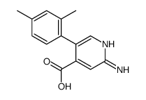 2-amino-5-(2,4-dimethylphenyl)pyridine-4-carboxylic acid结构式