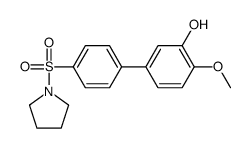2-methoxy-5-(4-pyrrolidin-1-ylsulfonylphenyl)phenol Structure