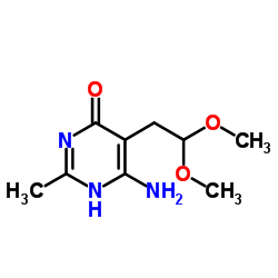 6-Amino-5-(2,2-dimethoxyethyl)-2-methyl-4(1H)-pyrimidinone结构式
