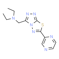 N,N-diethyl-N-{[6-(2-pyrazinyl)[1,2,4]triazolo[3,4-b][1,3,4]thiadiazol-3-yl]methyl}amine结构式